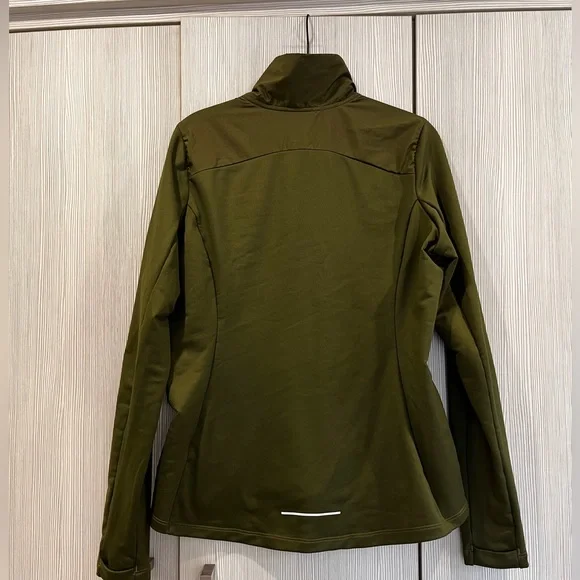 Nike Women’s Running Jacket Medium Moss Green Lightweight Zip Up Activewear - Picture 6 of 15